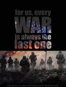 politischer Poster von Czeslaw Gorski - for us, every war is always the last one